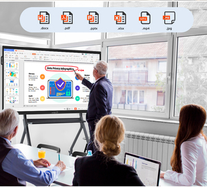 หน้าจอแอลอีดี4K ขนาด65/75/86/100นิ้วแผงแบนแบบโต้ตอบสำหรับห้องเรียนแบบสัมผัส - Product Image 4