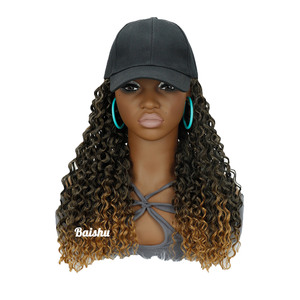 Perruque-<span class=keywords><strong>Chapeau</strong></span> Bouclé Profond Afro Tendance pour Femmes, Moelleuse et Douce, Excellente Qualité en Stock, <span class=keywords><strong>Prix</strong></span> de Gros d'Usine - Product Image 1