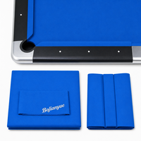 Kit de feutre de billard gris neutre, bandes prédécoupées, bord droit, pour table de billard à rail noir mat