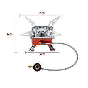 Estufa de cartucho de acero inoxidable plegable portátil para acampar al aire libre, senderismo, viajes por carretera, diseño de tipo dividido, combustible de <span class=keywords><strong>butano</strong></span> a prueba de viento - Product Image 6
