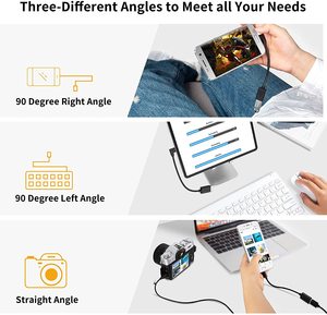 CableCreation - Paquete de 3 Cables OTG <span class=keywords><strong>Micro</strong></span> <span class=keywords><strong>USB</strong></span> a <span class=keywords><strong>USB</strong></span> 2.0 (Izquierda/Derecha/Recto) para Cámara y Computadora - Product Image 2
