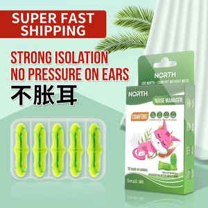 Bouchons d'oreilles réutilisables en mousse souple anti-ronflement et anti-bruit pour dormir, avec boîte de rangement - Product Image 5