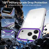 Coque de téléphone Premium Tendance pour Fille pour iPhone 17 18 Pro Max, Étui Anti-Rayures avec Cadre d'Objectif Métallique, Antichoc Transparent