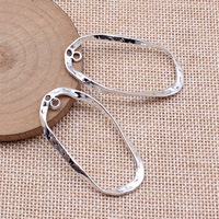Conector Ovalado Martillado 49x26mm de Aleación Tono Dorado, Eslabón de Aro Abierto para Peineta de Boda Boho