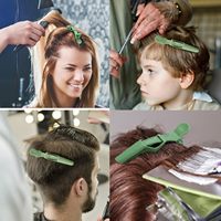 Pince à cheveux professionnelle effet mat en cuir d'alligator avec logo, accessoires pour cheveux, outils de coiffure, pinces pour salon de beauté