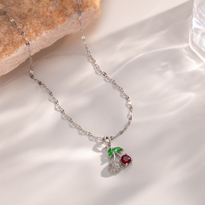 Collier à pampilles trèfle à quatre feuilles porte-bonheur, micro-pavé entièrement orné <span class=keywords><strong>de</strong></span> strass, chaîne <span class=keywords><strong>de</strong></span> clavicule florale haut <span class=keywords><strong>de</strong></span> gamme, brillante, <span class=keywords><strong>de</strong></span> luxe léger et tendance - Product Image 5