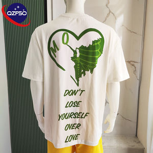 QZFSO écran personnalisé DTG impression graphique t-shirts Streetwear hommes femmes T-shirt poids lourd surdimensionné Boxy recadrée coton Vintage T-shirt - Product Image 1