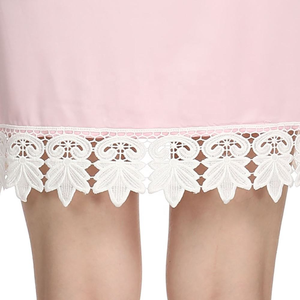 Elegante Vestaglia da Sposa <span class=keywords><strong>in</strong></span> Seta Opaca con Pizzo, Maniche Tre Quarti, Traspirante, Lunghezza al Ginocchio, per Donna - Product Image 4