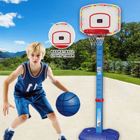Panier de basket-ball réglable pour enfants - Mini panier de basket-ball d'intérieur avec lumières LED et tableau de score électronique pour les enfants de 1 à 12 ans