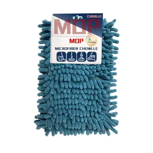 Strong Water Absorption Microfiber Chenille Mop Fabric Head Replacement For Flat Mop Custom Color