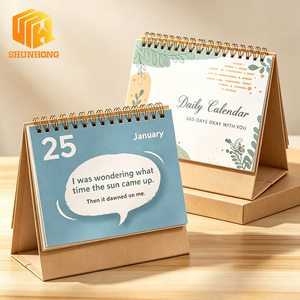 Impression de calendriers de bureau quotidiens personnalisés, calligraphie moderne, <span class=keywords><strong>calendrier</strong></span> de bureau inspirant, 365 pages, fabricant - Product Image 1