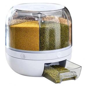 Dispensador de Cereales Giratorio, Sellado, Transparente, Hermético, de Plástico Inyectado, Contenedores de Alimentos de 6-10L, Estética Moderna y Elegante - Product Image 4