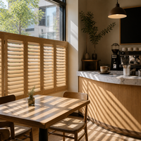 Volets de fenêtre sur mesure en gros, volets horizontaux à persiennes, volets de style plantation pour la maison et l'hôtel
