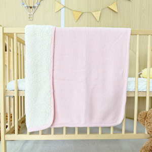<span class=keywords><strong>Couverture</strong></span> bébé en coton tricoté Sherpa 70*100cm - Product Image 3