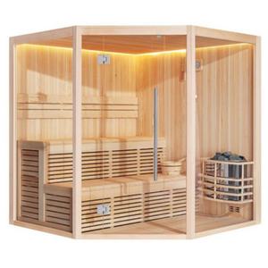 Dimensione di personalizzazione angolo interno tradizionale Wer vapore Rock Sauna con stufa Harvia - Product Image 1