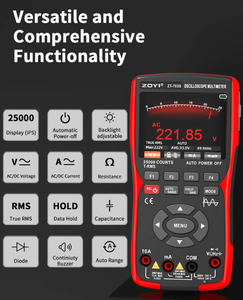 FYX Stock nouveau ZT-703S multimètre double canal oscilloscope générateur de Signal 3in1 haute précision 3.5 "écran - Product Image 6