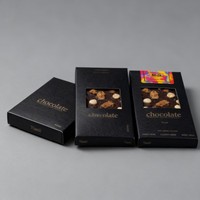 Boîtes pliantes pour tablettes de chocolat avec impression numérique de qualité alimentaire, emballages personnalisés pour barres chocolatées avec fenêtre