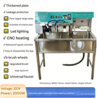 Machine semi-automatique commerciale de lavage, nettoyage, séchage, désinfection et stérilisation de chaussures en acier inoxydable pour l'industrie