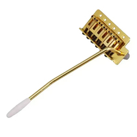 6 senar gitar Tremolo Bridge Arm Springs Saddle Bridge gitar isi atas Tailpiece untuk gitar listrik, emas