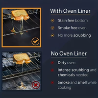 Tapis de four en PTFE antiadhésif réutilisable, feuille de fibre de verre PTFE résistante à la chaleur pour la cuisson, la rôtissage, la grillade et la cuisson