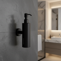 Botol Dispenser Sabun Cair Silinder Stainless Steel Baru NES-JD1 dengan Pompa Busa Desain Modern untuk Kamar Mandi Hotel
