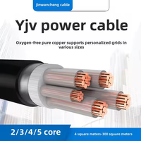Kabel Daya PVC lapis baja tembaga industri 3/4/5 Core 6/10/16/25 persegi YJV