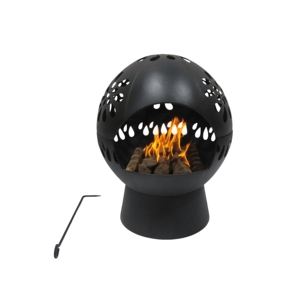 Yoho Braciere Moderno in <span class=keywords><strong>Ferro</strong></span> <span class=keywords><strong>e</strong></span> Rame Verniciato a Polvere, Riscaldatore da Esterno per Patio a Legna con Design Sferico - Product Image 3