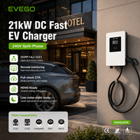 EVEGO ISO15118 Cargador de Vehículos Eléctricos de Nivel 2 de CC de 21 kW con una Sola Pistola, OCPP 2.0.1, CCS2/CCS1, Montado en Pared, Estación de Carga para Vehículos de Nueva Energía