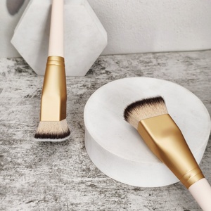 Brocha Rectangular para Base de Maquillaje con Mango de Madera y Pelo Sintético, <span class=keywords><strong>Ultra</strong></span> Suave, para Difuminar, Portátil, para Contorno Facial y Sombras - Product Image 5