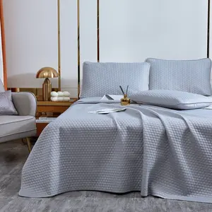 Luxury Reversible Bed Quilted Cooling Coverlets King Size Bedspread Set For Summer