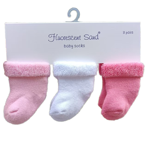 Chaussettes pour bébé à bord côtelé d'épaisseur standard, longueur cheville, fabriquées à Taïwan, écologiques, certifiées sécurité, tricotées pour l'automne - Product Image 1