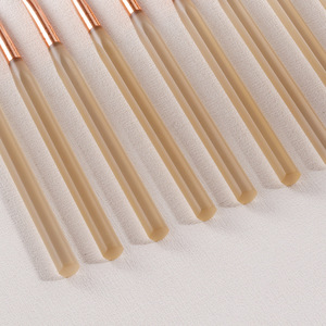 Kit d'outils de nail art : Pinceaux plats en poils synthétiques, stylo de dessin pour lignes et fleurs avec capuchon, pour gel, manucure et décoration de salon - Product Image 2