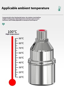 Válvula de bola flotante angular de acero inoxidable, válvula hidráulica automática de control de nivel de agua 1/2 3/4, válvula de cierre impermeable de baja presión - Product Image 5