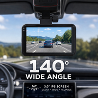 Cámara para Auto de Doble Lente, DVR 1080P Frontal VGA, Cámara Trasera, Control por Aplicación WiFi, Pantalla de 3 Pulgadas, USB 2.0, Grabación en Bucle, 64GB, WDR