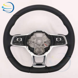 Livraison rapide Volant en cuir Volkswagen pour VW up Amarok Eos Transporter T-roc Beetle R <span class=keywords><strong>Line</strong></span> Polo 6r Scirocco Jetta - Product Image 3