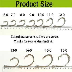 TOPIND Haute Qualité Similaire <span class=keywords><strong>Mustad</strong></span> Predator En Acier Inoxydable Cercle D'eau Salée Hameçons De Pêche - Product Image 5