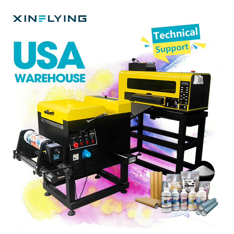 Dual Xp600 Dtf Printer A3 33cm 13inch Digital T-shirt Printing Machine With Shaker Dryer For Small Business