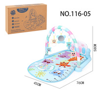 Tapis de jeu multifonctionnel pour bébé de 0 à 1 an, tapis de jeu d'activité, de sommeil et de jeu, tapis de jeu de puzzle, support de fitness, piano à pédales