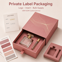 Boîte cadeau de parfum de 50 ml haut de gamme, personnalisable avec logo, recyclable, emballage cosmétique artisanal, boîte à parfum avec tiroir