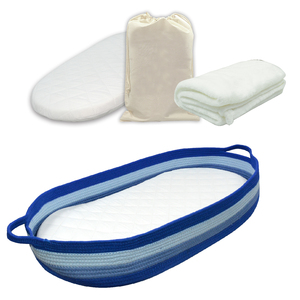 Premium Baby Changing <b>Basket</b> Handmade Soft <b>Blanket</b> Woven Cotton Rope Moses Baby Sleeping <b>Basket</b> - Product Image 1