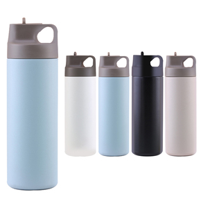 Custom Stainless Steel Water Bottle With Straw And Portable Handle - Product Image 1