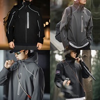 Veste technique imperméable pour homme Maden, avec capuche réfléchissante, pour l'extérieur, vêtement de travail, tendance automne 2026