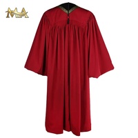 Robe de Chorale Rouge de Haute Qualité pour Femmes et Hommes, Robe de Prêtre, de Pasteur, de Clergé, de Cérémonie de Remise des Diplômes, Plusieurs Couleurs