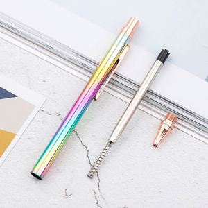 High Quality Custom Logo 1.0 MM Metal Business Retractable Ballpoint <b>Pens</b> Fashion <b>Multi</b>-<b>Color</b> Advertising <b>Pen</b> for Business - Product Image 4