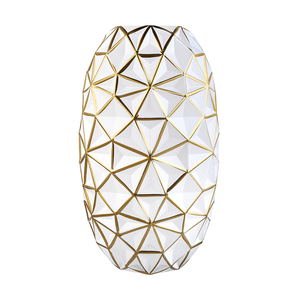 Contorno a rombo <span class=keywords><strong>in</strong></span> <span class=keywords><strong>vaso</strong></span> di vetro verde grande <span class=keywords><strong>vaso</strong></span> di <span class=keywords><strong>fiori</strong></span> <span class=keywords><strong>bianchi</strong></span> soffio a mano vasi moderni per libreria, tavolo da pranzo, decorazioni per la casa - Product Image 3