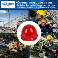 Casque de sécurité ABS léger 328g ventilé isolant électrique bleu jaune rouge blanc pour la construction et l'exploitation minière