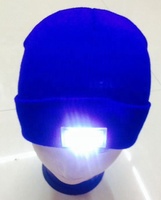 Inverno all'ingrosso per adulti a buon mercato acrilico multi colori sci led beanie cappello luce berretto all'aperto berretto