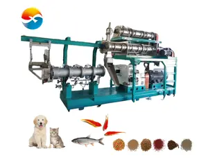 High-Efficiency Automatic SPH120 Pet Food Production Line Floating Fish Feed Pellet Machine For Dogs Cats Extruder For Fish Food