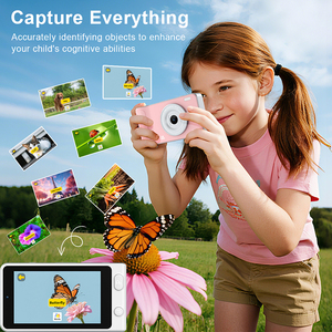 Cámara de juguete inteligente AI para niños, resolución de vídeo de 1080p, imágenes CMOS, dispositivo de edición de fotos de aprendizaje creativo, filtros de efectos de dibujos animados - Product Image 2