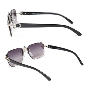 Kenbo 2025 New Arrival không có vành vuông Sunglasses Bling kim cương kim loại khung New phong cách thời trang dành cho nam giới và phụ nữ - Product Image 5